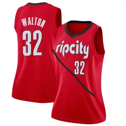 Bill Walton Portland Trail Blazers Women's Swingman 2018/19 Jersey - Earned Edition - Red