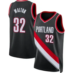 Bill Walton Portland Trail Blazers Youth Swingman 2021/22 Diamond Icon Edition Jersey - Black