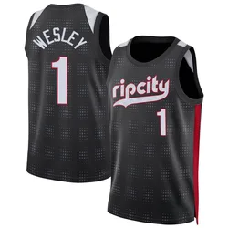 Blake Wesley Portland Trail Blazers Men's Swingman 2024/25 City Edition Jersey - Black
