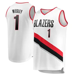 Blake Wesley Portland Trail Blazers Youth Fast Break Jersey - Association Edition - White