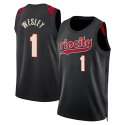 Blake Wesley Portland Trail Blazers Youth Swingman 2023/24 City Edition Jersey - Black