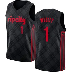 Blake Wesley Portland Trail Blazers Youth Swingman Jersey - City Edition - Black