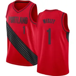 Blake Wesley Portland Trail Blazers Youth Swingman Jersey - Statement Edition - Red