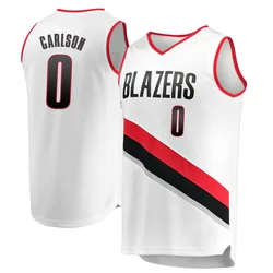 Branden Carlson Portland Trail Blazers Men's Fast Break Jersey - Association Edition - White