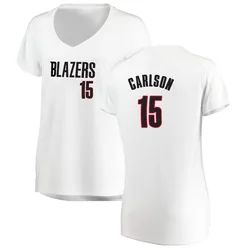 Branden Carlson Portland Trail Blazers Women's Fast Break Jersey - Association Edition - White