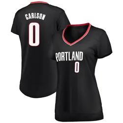 Branden Carlson Portland Trail Blazers Women's Fast Break Jersey - Icon Edition - Black