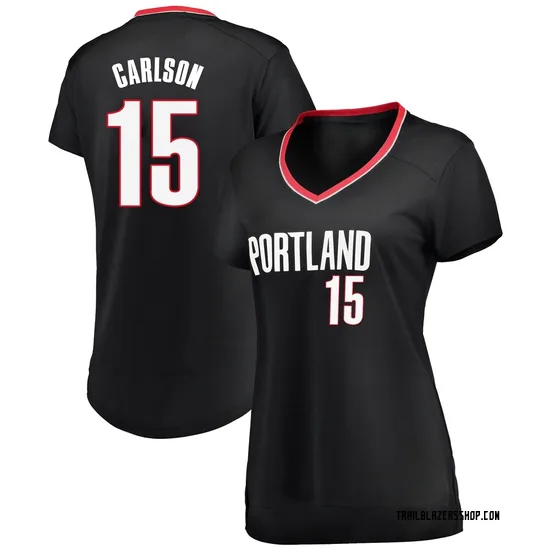 Branden Carlson Portland Trail Blazers Women's Fast Break Jersey - Icon Edition - Black
