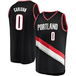 Branden Carlson Portland Trail Blazers Youth Fast Break Jersey - Icon Edition - Black