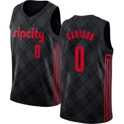 Branden Carlson Portland Trail Blazers Youth Swingman Jersey - City Edition - Black