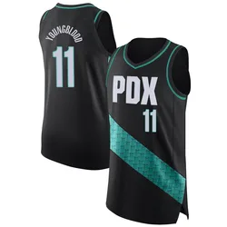 Chris Youngblood Portland Trail Blazers Men's Authentic 2022/23 City Edition Jersey - Black