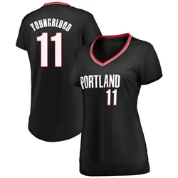 Chris Youngblood Portland Trail Blazers Women's Fast Break Jersey - Icon Edition - Black