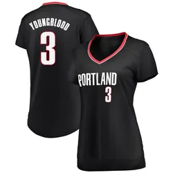 Chris Youngblood Portland Trail Blazers Women's Fast Break Jersey - Icon Edition - Black