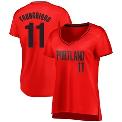 Chris Youngblood Portland Trail Blazers Women's Fast Break Jersey - Statement Edition - Red