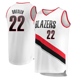 Clyde Drexler Portland Trail Blazers Men's Fast Break Jersey - Association Edition - White
