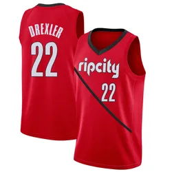 Clyde Drexler Portland Trail Blazers Men's Swingman 2018/19 Jersey - Earned Edition - Red