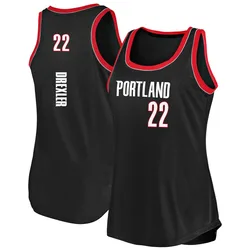 Clyde Drexler Portland Trail Blazers Women's Fast Break 2020/21 Tank Jersey - Icon Edition - Black