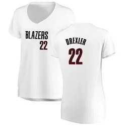 Clyde Drexler Portland Trail Blazers Women's Fast Break Jersey - Association Edition - White