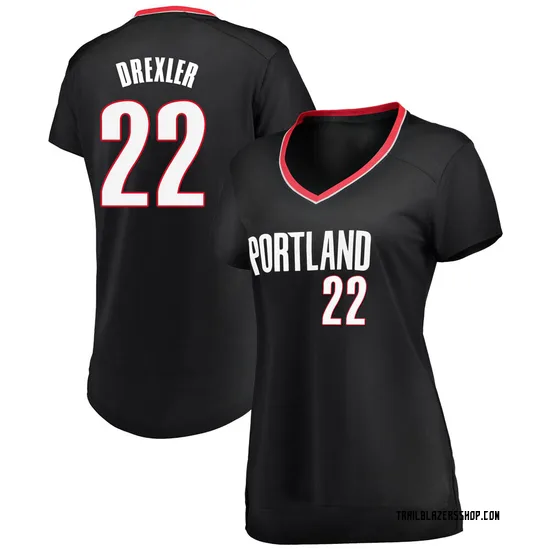 Clyde Drexler Portland Trail Blazers Women's Fast Break Jersey - Icon Edition - Black