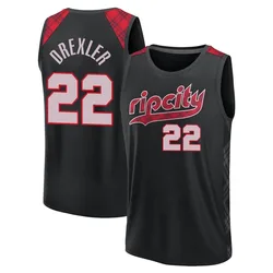 Clyde Drexler Portland Trail Blazers Youth Fast Break 2023/24 City Edition Jersey - Black