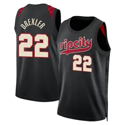 Clyde Drexler Portland Trail Blazers Youth Swingman 2023/24 City Edition Jersey - Black