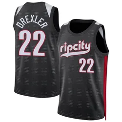 Clyde Drexler Portland Trail Blazers Youth Swingman 2024/25 City Edition Jersey - Black