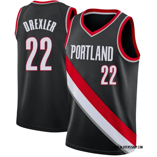 Clyde Drexler Portland Trail Blazers Youth Swingman Jersey - Icon Edition - Black