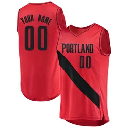 Custom Portland Trail Blazers Men's Fast Break Jersey - Statement Edition - Red