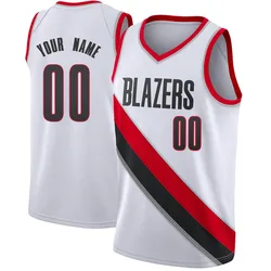 Custom Portland Trail Blazers Men's Swingman Jersey - Association Edition - White