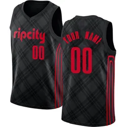 Custom Portland Trail Blazers Men's Swingman Jersey - City Edition - Black