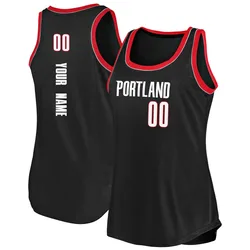 Custom Portland Trail Blazers Women's Fast Break 2020/21 Tank Jersey - Icon Edition - Black