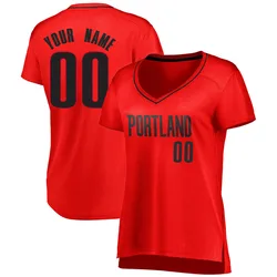 Custom Portland Trail Blazers Women's Fast Break Jersey - Statement Edition - Red