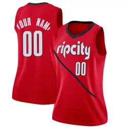 Custom Portland Trail Blazers Women's Swingman 2018/19 Jersey - Earned Edition - Red