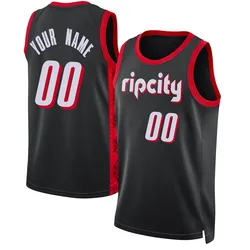 Custom Portland Trail Blazers Youth Swingman 2021/22 Jersey - City Edition - Black