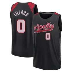 Damian Lillard Portland Trail Blazers Men's Fast Break 2023/24 City Edition Jersey - Black