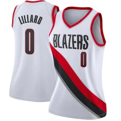 Damian Lillard Portland Trail Blazers Women's Swingman Jersey - Association Edition - White