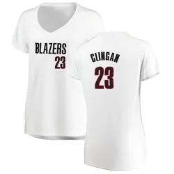Donovan Clingan Portland Trail Blazers Women's Fast Break Jersey - Association Edition - White