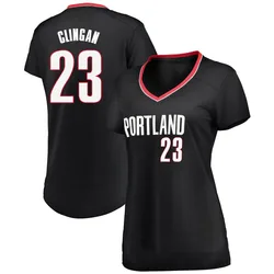 Donovan Clingan Portland Trail Blazers Women's Fast Break Jersey - Icon Edition - Black