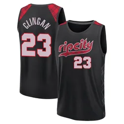 Donovan Clingan Portland Trail Blazers Youth Fast Break 2023/24 City Edition Jersey - Black
