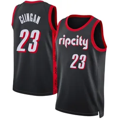 Donovan Clingan Portland Trail Blazers Youth Swingman 2021/22 Jersey - City Edition - Black