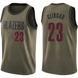 Donovan Clingan Portland Trail Blazers Youth Swingman Salute to Service Jersey - Green
