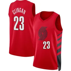 Donovan Clingan Portland Trail Blazers Youth Swingman Statement Edition 2022/23 Jersey - Red