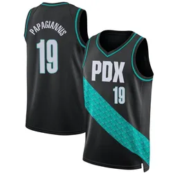 Georgios Papagiannis Portland Trail Blazers Men's Swingman 2022/23 City Edition Jersey - Black