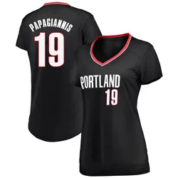 Georgios Papagiannis Portland Trail Blazers Women's Fast Break Jersey - Icon Edition - Black