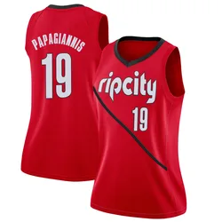 Georgios Papagiannis Portland Trail Blazers Women's Swingman 2018/19 Jersey - Earned Edition - Red