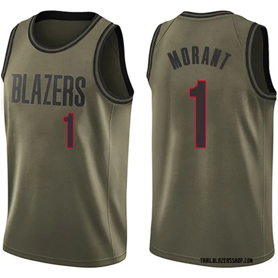 Ja Morant Portland Trail Blazers Youth Swingman Salute to Service Jersey - Green