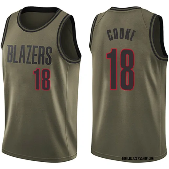 Javonte Cooke Portland Trail Blazers Men's Swingman Salute to Service Jersey - Green