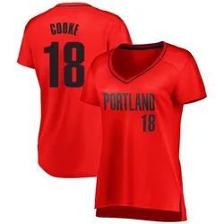 Javonte Cooke Portland Trail Blazers Women's Fast Break Jersey - Statement Edition - Red