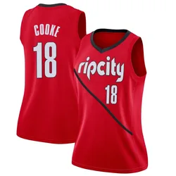 Javonte Cooke Portland Trail Blazers Women's Swingman 2018/19 Jersey - Earned Edition - Red