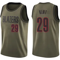 Jayson Kent Portland Trail Blazers Men's Swingman Salute to Service Jersey - Green