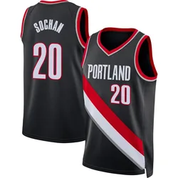 Jeremy Sochan Portland Trail Blazers Youth Swingman 2021/22 Diamond Icon Edition Jersey - Black
